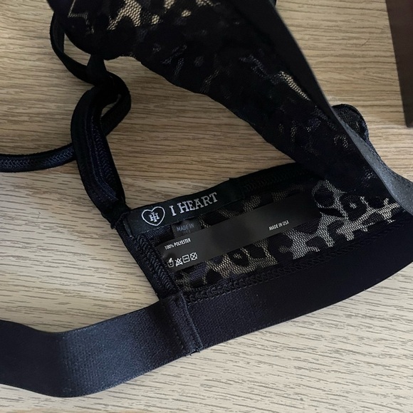 Leopard Mesh Strappy Bralette M - Picture 2 of 4